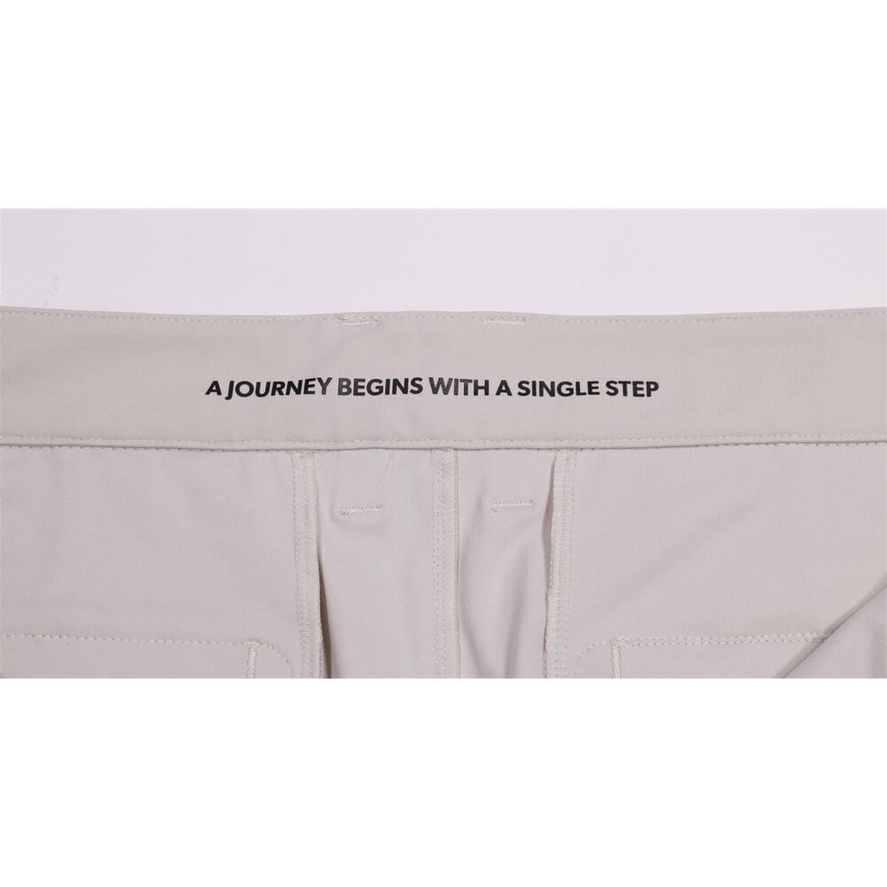 Rhone Commuter Slim Mens Stone Light Khaki Flat Front Performance Pants 33x33 - Picture 6 of 8